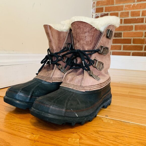 Sorel Big Horn Vintage Kaufman Canada VNC Men's Size 9 Lined Hard Weather Boots - Picture 5 of 14